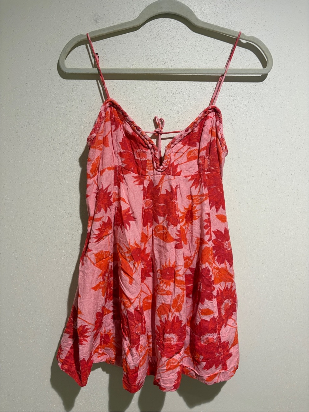 Free People Altura Pink Floral Printed Mini Dress Strawberry Lemonade Small - Picture 4 of 16